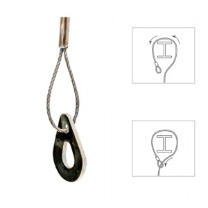 CÂBLE AVEC BOUCLE MANCHONNÉE POUR NŒUD COULANTPicture1