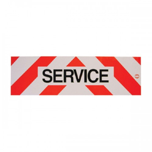 PLAQUE SOUPLE ADHÉSIVE "SERVICE" RÉTRORÉFLÉCHISSANTE