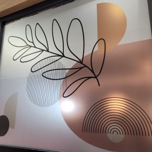 METAMARK M7A-CR | BEDRUCKBARE GRAUE GLITZERNDE GLASDEKORFOLIE MIT STRUKTURKLEBER