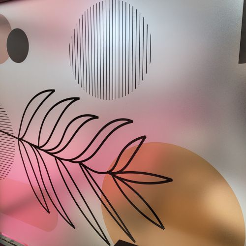 METAMARK M7A-DE | BEDRUCKBARE MATTE TRANSPARENTE GLASDEKORFOLIE MIT STRUKTURKLEBER