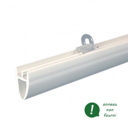 RÉF 851 | PORTE-AFFICHE OVALE - PROFIL PVC BLANC